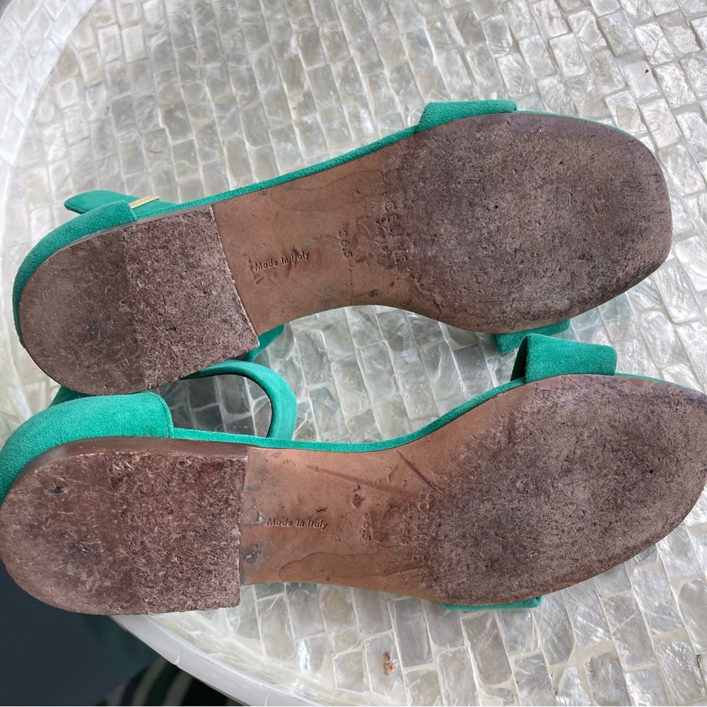 CÉLINE Paris suede green sandals - Picture 3 of 12